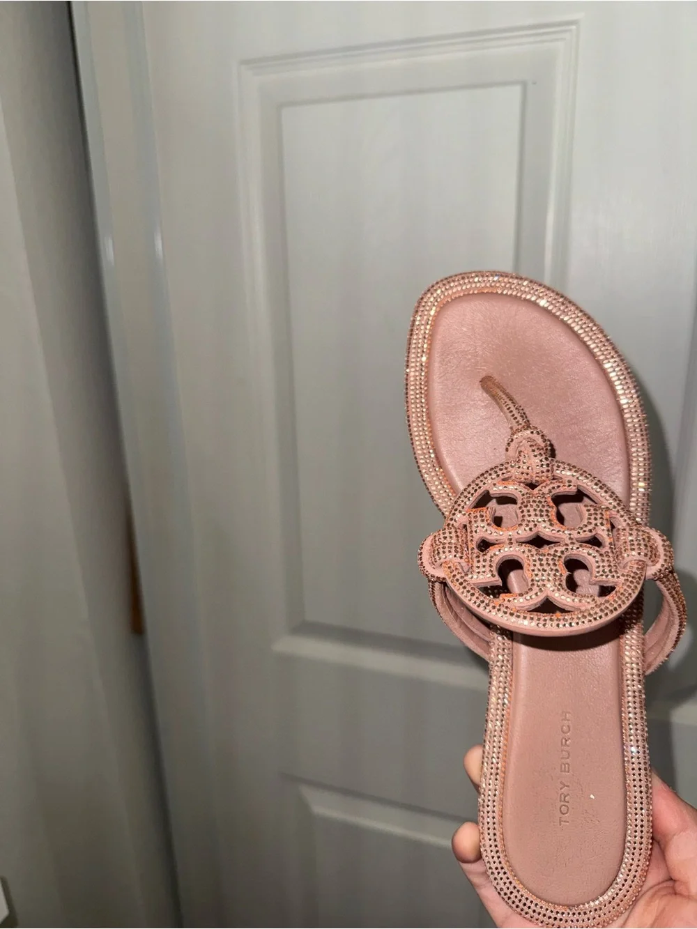 Tory Burch Pink Mauve Miller Crystal Sandal